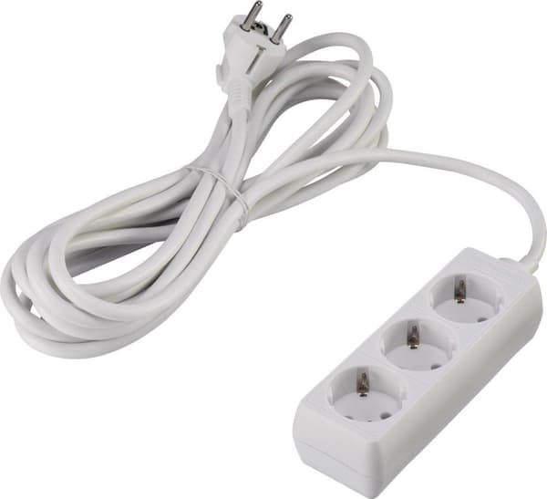 Basetech 1593786 Stikkontakt uden kontakt 3-vejs Hvidt PG stik 1 stk.