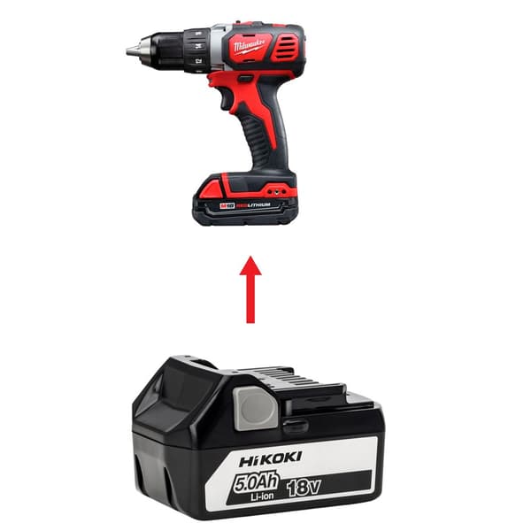 Batteriadapter Hitachi / HiKOKI till Milwaukee
