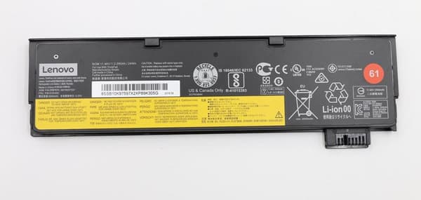 Lenovo - Kannettavan tietokoneen akku - 1 x Lithium Ion 3 cell 24Wh - FRU - ThinkPad T470 20HD, 20HE, 20JM, 20JN, T480 20L5, 20L6