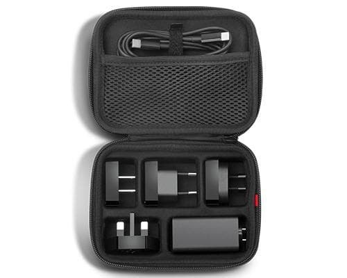 Lenovo 65W USB-C rejseadapter - strømforsyning - AC 100-240 V - 65 Watt - sort - til ThinkBook 14, 15, ThinkPad 11e Yoga (6. generation), E14, E15, L1