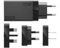 Miniatyrbillede 2 af 6: Lenovo 65W USB-C rejseadapter - strømforsyning - AC 100-240 V - 65 Watt - sort - til ThinkBook 14, 15, ThinkPad 11e Yoga (6. generation), E14, E15, L1
