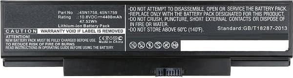 CoreParts - Laptop Batteri Lithium Ion 4400 mAh 47,5 Wh - Sort - til Lenovo ThinkPad E560 20EV, 20EW, E565 20EY, ThinkPad Edge E550 20DF, 20DG, E555 2