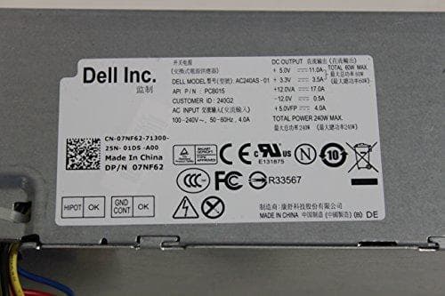 Dell PWR SPLY 240W SFF APFC ACBEL, 7NF62