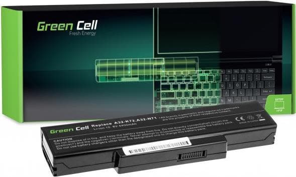 Green Cell AS06. Type: Batteri, Mærkekompatibilitet: ASUS, Kompatibilitet: N71 K72 K72J K72F K73SV N71 N73 N73S N73SV X73S (AS06)