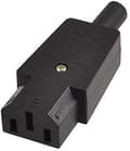 Pikkukuva 2 / 2: IEC-virtalähde C13 Pistoke C13 Pistorasia, Suora, Musta 10A 250V
