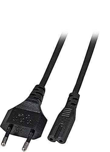 EFB-Electronics EK502.2 - virtajohto (2 m, urosliitin/naarasliitin, C7-liitin, 250 V, 2,5 A, musta)