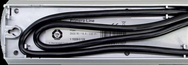 Primera-Line fatning 4-vejs sort 1,5m H05VV-F 3G1,5