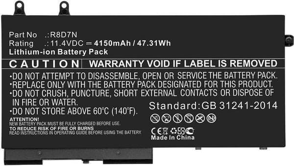 CoreParts - Laptop batteri (svarende til: Dell TNT6H, Dell R8D7N, Dell DEP354NB, Dell 451-BCKC, Dell K7C4H) - Lithium-Ion - 4000 mAh - 45,6 Wh - til D