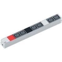 Bachmann IT PDU Basic - strømfordelingsenhed (rack - monteres) - AC 400 V - 3 faser - udgangsstik: 6 - 1U - 48,3 cm (19") (800.0111)