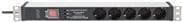 DIGITUS - Strømfordelingsenhed (rack - monteres) - AC 230V - 3600VA - 1-faset - indgang, indgang CEE 7/7 - udgangsstik: 5 (CEE 7/3) - 1U - 48,3 cm (19