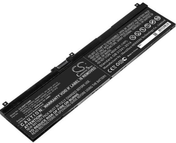 Dell-batteri, 97WHR, 6 celler, litiumjon, W125707189 (litiumjon)