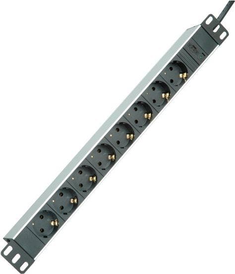 ROLINE 48,30 cm (19")1HE 8-f. kold enhed C14 alu, 10A (19.07.1622)