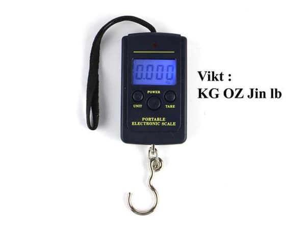 Digital våg fiskevåg även för bagage + annat 0 - 40kg