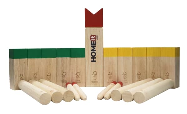 HOME It® Play Premium kongespil/Kubb i gummitræ