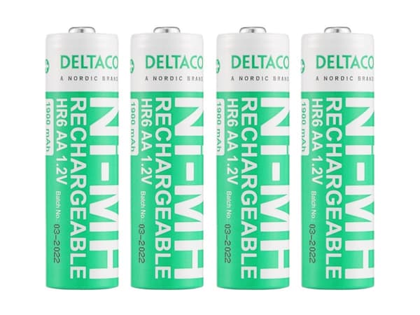 DELTACO Ultimate - Batteri 4 x AA / LR06 - NiMH - (ladbare) - 1900 Wh - grønn
