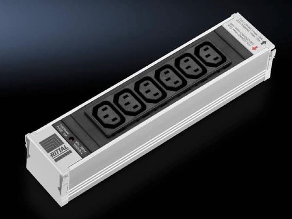 Rittal - Stikdåse - indgang, indgangsstrømforsyning - 6 udgangsstik (IEC 320 EN 60320 C13) (7856070)