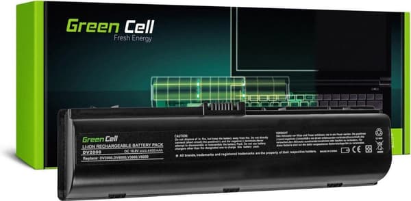 Batteri sendt til HP Pavilion DV2000 DV6000 DV6500 DV6700 / 11.1V 4400mAh.