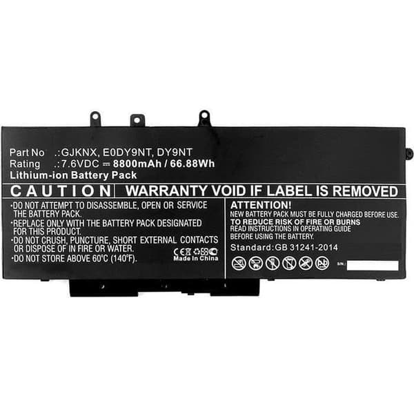 Kernedele MBXDE-BA0145H. Type: Batteri, Mærkekompatibilitet: DELL, Kompatibilitet: Latitude 14 5491 15 5591 5280 5290 5480 5490 5495 5580 5590, Precis