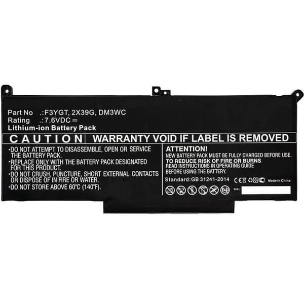 Core Parts kannettavan tietokoneen akku Dellille. Tyyppi: Ladattava akku, Tuotemerkin yhteensopivuus: DELL, Yhteensopivuus: Latitude 12 7000, Latitude