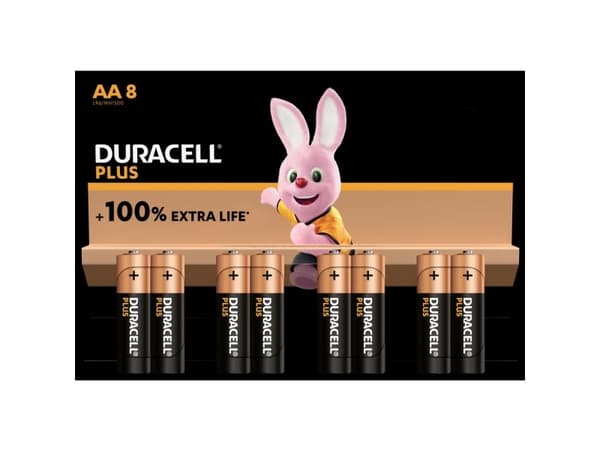 Duracell - Batteri 8 x AA-type - Alkalisk - 2850 mAh