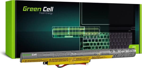 Green Cell - Laptop batteri (svarende til: Lenovo L12M4F02) - lithium-ion - 4-celler - 2200 mAh - sort - til Lenovo IdeaPad P400 Touch, P500, P500 Tou