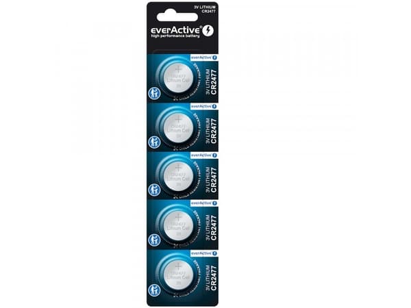 Mini everActive CR2477 lithium battery - blister of 5 pieces Mini everActive CR2477 lithium battery - blister of 5 pieces