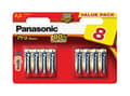Miniatyrbilde 1 av 2: Panasonic Pro Power AA, Engangsbatteri, AA, Alkalinsk, 1,5 V, 8 stykker, Sort, Gull, Rød
