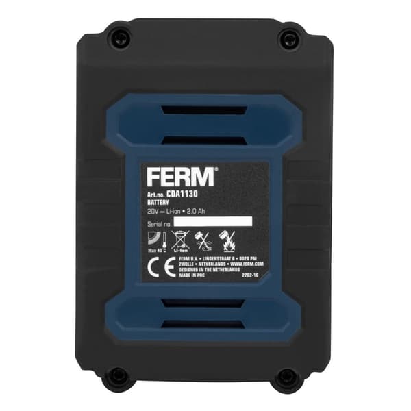 FERM CDA1130 Batteri – 20V - 2.0Ah Li-Ion - ACC