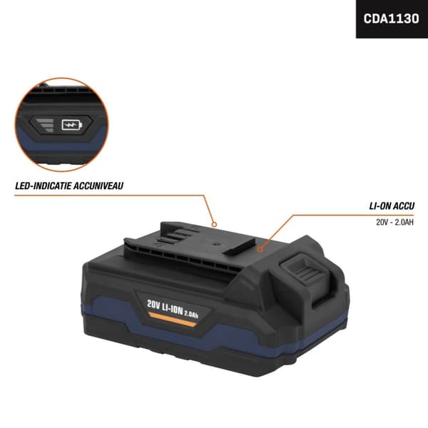 FERM CDA1130 Batteri – 20V - 2.0Ah Li-Ion - ACC