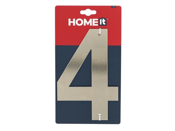 Home it® husnummer 4 rustfrit stål