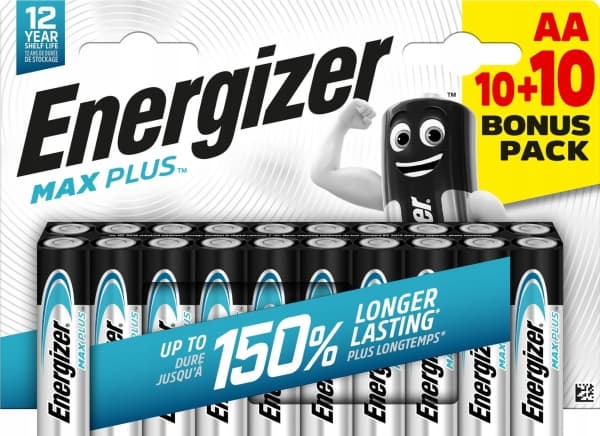 Energizer Max Plus AA-paristo Alkalinen mangaani 1,5 V 20 kpl