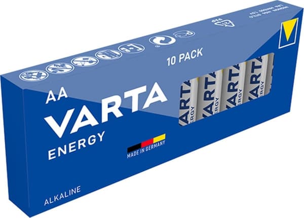 Varta LR6/AA (Mignon) (4106) batteri, 10 stk. i eske, alkalisk manganbatteri, 1,5 V