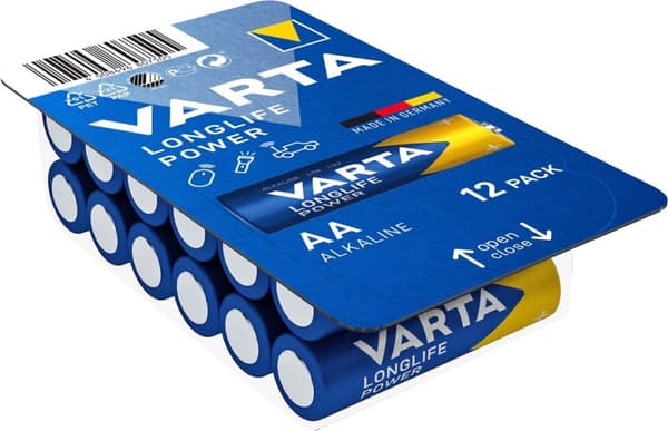 Varta LR6/AA (Mignon) (4906) batteri, 12 st. box alkaliskt manganbatteri, 1,5 V