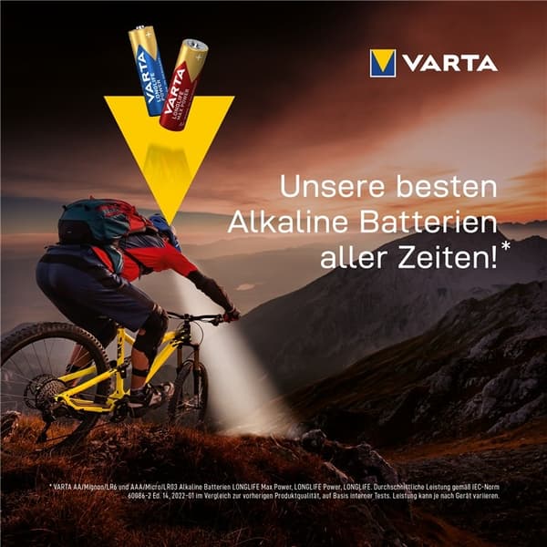 Varta LR6/AA (Mignon) (4906) batteri, 12 st. box alkaliskt manganbatteri, 1,5 V