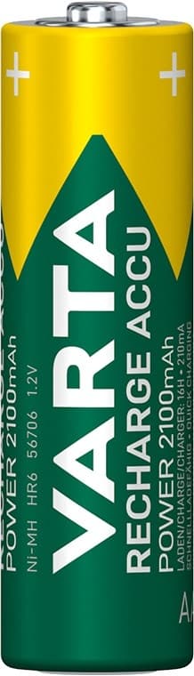 Varta AA (Mignon)/HR6 (56706) oppladbart batteri - 2100 mAh, 2 stk. blister med lav selvutlading NiMH-batteri (Ready-to-Use), 1,2 V