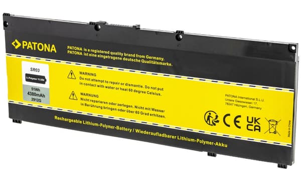 PATONA baterie pro ntb HP Pavilion Gaming 15/17 4380mAh Li-Pol 11,55V SR03XL