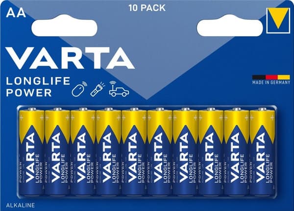 Varta LR6/AA (Mignon) (4906) batteri, 10 stk. blisterpakning alkalisk manganbatteri, 1,5 V