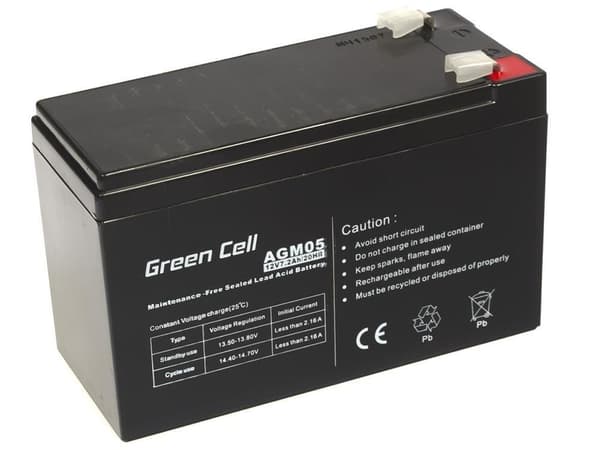 Green Cell AGM05 UPS batteri forseglet blysyre (VRLA) 12 V 7,2 Ah