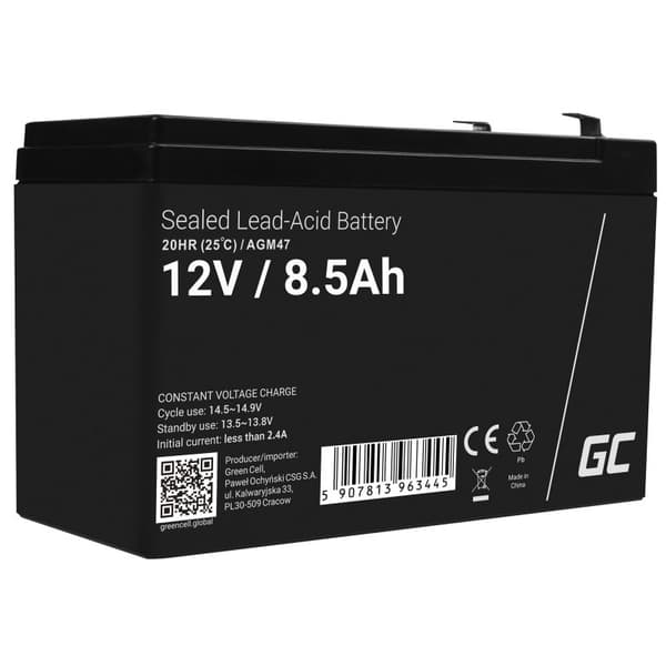 Green Cell AGM47 AGM/gel batteri 12V 8,5AH
