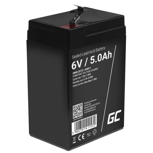 Green Cell AGM11 UPS batteri Forseglet blysyre (VRLA) 6 V 5 Ah