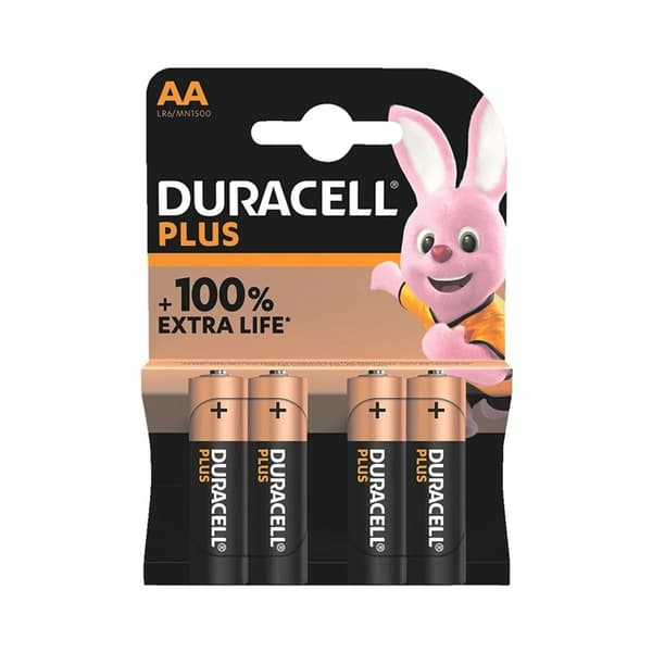 Duracell LR6/AA (Mignon) (MN1500) batteri, 4 st. blister alkaliskt manganbatteri, 1,5 V