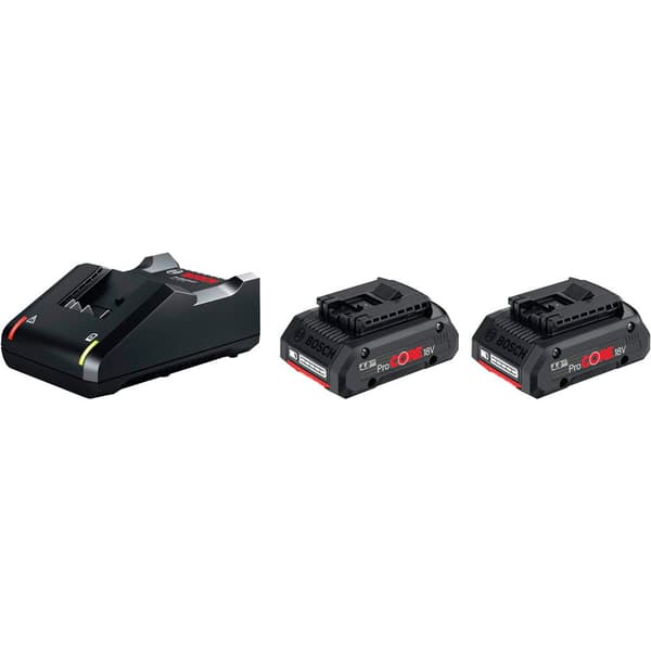 Bosch Professional Standard Starter 2x Pro Core18v 4.0ah+gal 18v-40 Svart