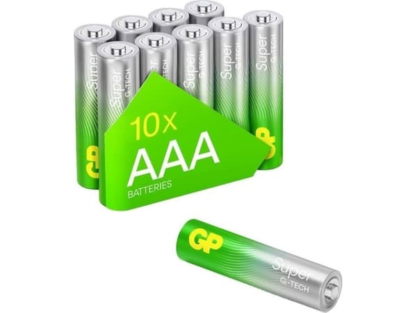 GP AAA batteri Super Alkali Mangan 1,5 V 10 stk