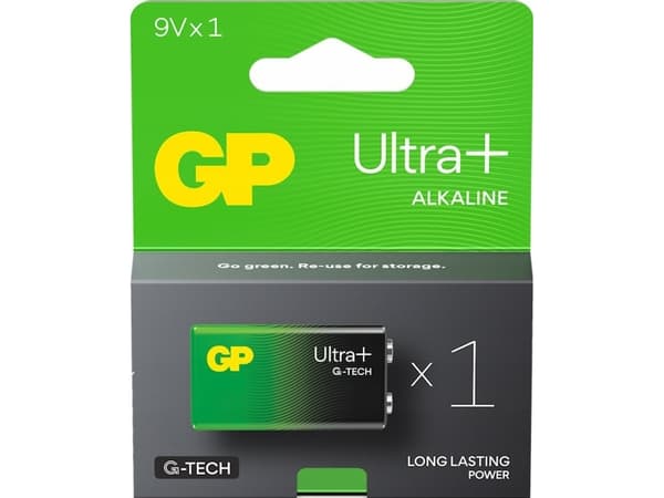 GP Ultra Plus - Batteri 9V - Alkalisk