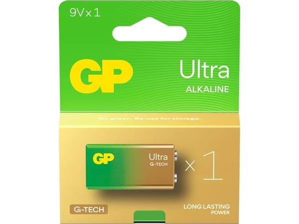 GP Ultra 9 V-blokbatteri Alkali-mangan 9 V 1 stk