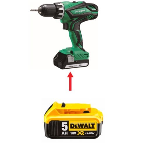 Batteriadapter Dewalt till Hitachi / HiKOKI