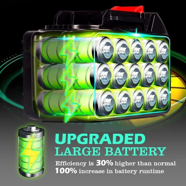 Genopladeligt Lithium Ion Batteri, 18V, 15000mAh, 2x928VF-1 Oplader, 18V