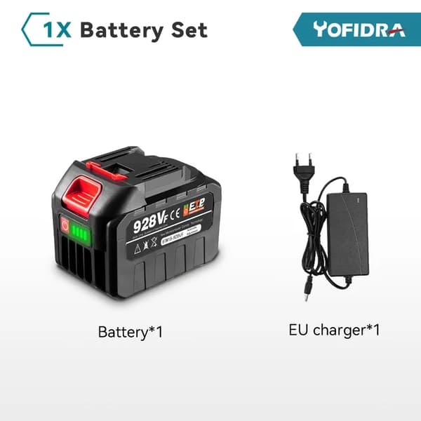 Uudelleenladattava litiumioniakku, 22500mAh kapasiteetti, yhteensopiva Makitan sähkötyökalujen kanssa., 1x928VF-1 laturi