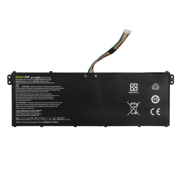 Laptopbatteri Green Cell AC72 Svart 2100 mAh