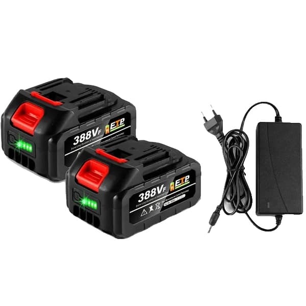 Uppladdningsbart litiumjonbatteri, 22500mAh kapacitet, batteriindikator, 2-128VF-1 Laddare
